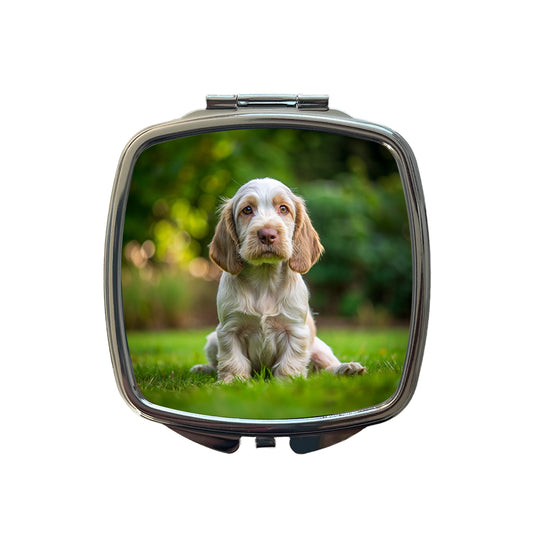 Spinone Italiano Dog Puppy Photo Small Travel Purse Handbag Pocket Makeup Compact Mirror