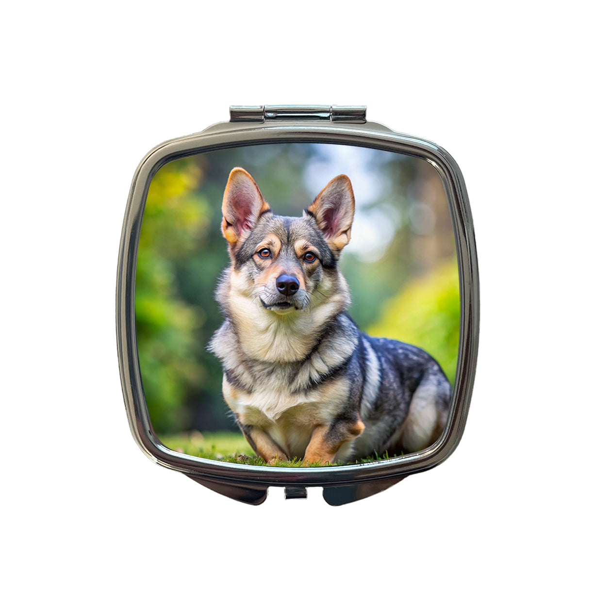 Swedish Vallhund Dog Photo Small Travel Purse Handbag Pocket Makeup Compact Mirror