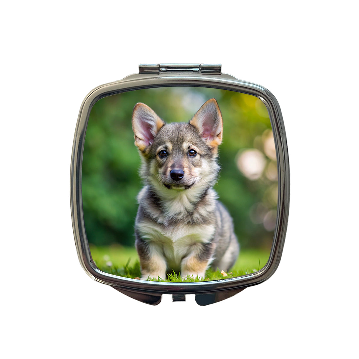 Swedish Vallhund Dog Puppy Photo Small Travel Purse Handbag Pocket Makeup Compact Mirror