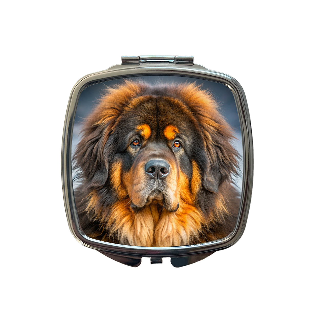 Tibetan Mastiff Dog Photo Small Travel Purse Handbag Pocket Makeup Compact Mirror