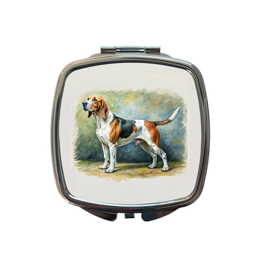 Treeing Walker Coonhound Dog Illustration Small Travel Purse Handbag Pocket Makeup Compact Mirror