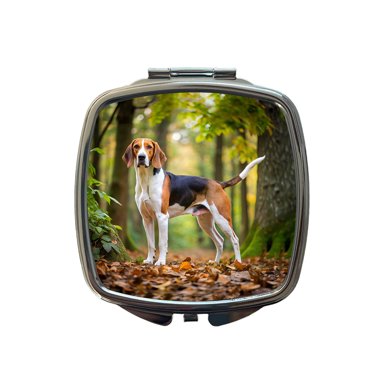 Treeing Walker Coonhound Dog Photo Small Travel Purse Handbag Pocket Makeup Compact Mirror