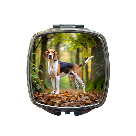Treeing Walker Coonhound Dog Photo Small Travel Purse Handbag Pocket Makeup Compact Mirror