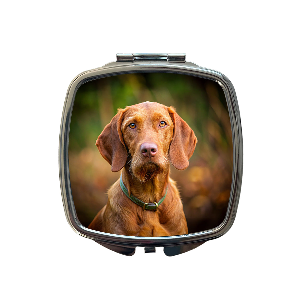 Wirehaired Vizsla Dog Photo Small Travel Purse Handbag Pocket Makeup Compact Mirror