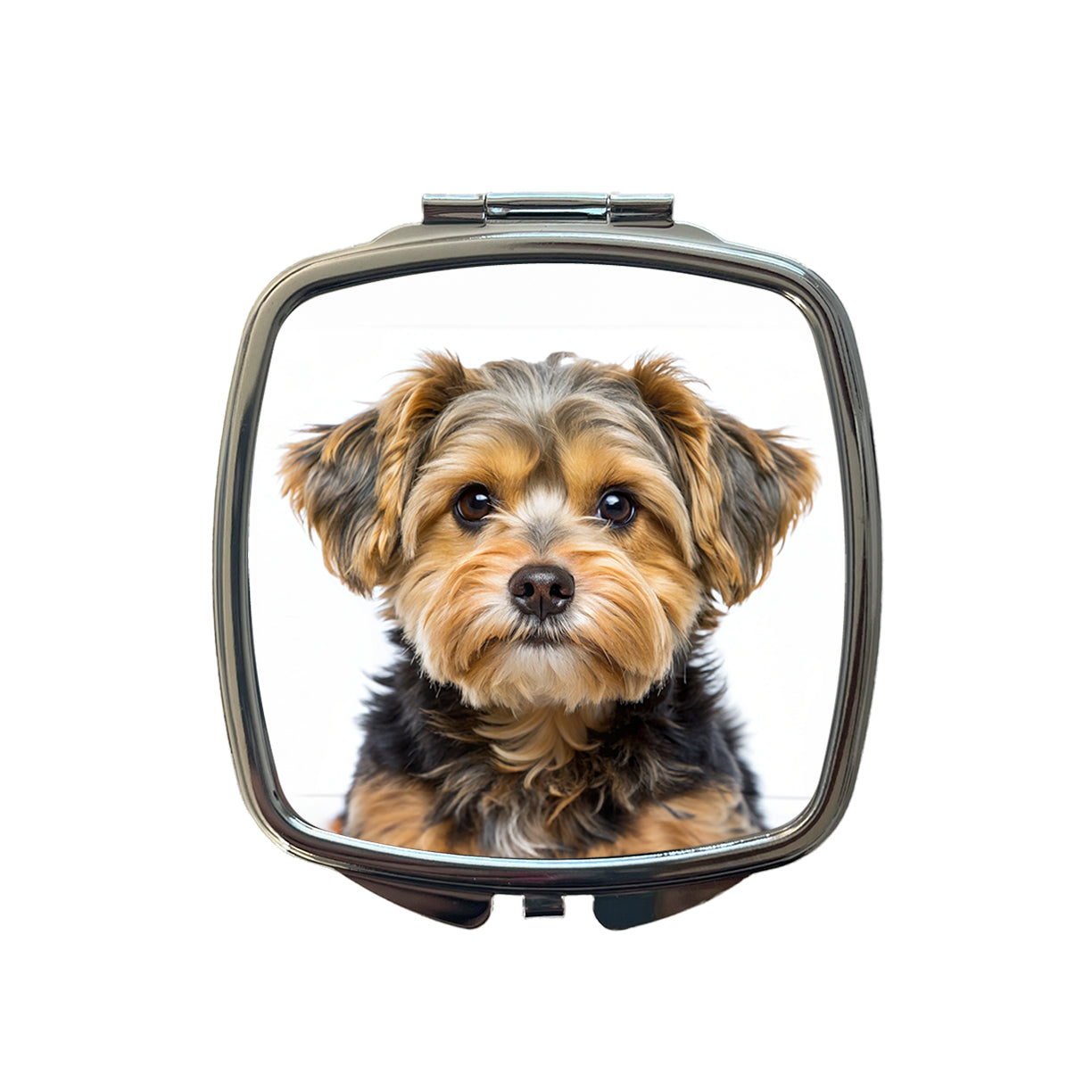 Yorkipoo Dog Photo Small Travel Purse Handbag Pocket Makeup Compact Mirror