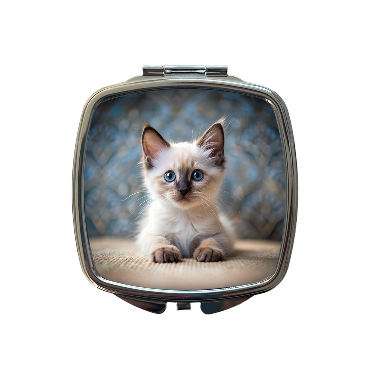 Balinese Cat Kitten Photo Small Travel Purse Handbag Pocket Makeup Compact Mirror