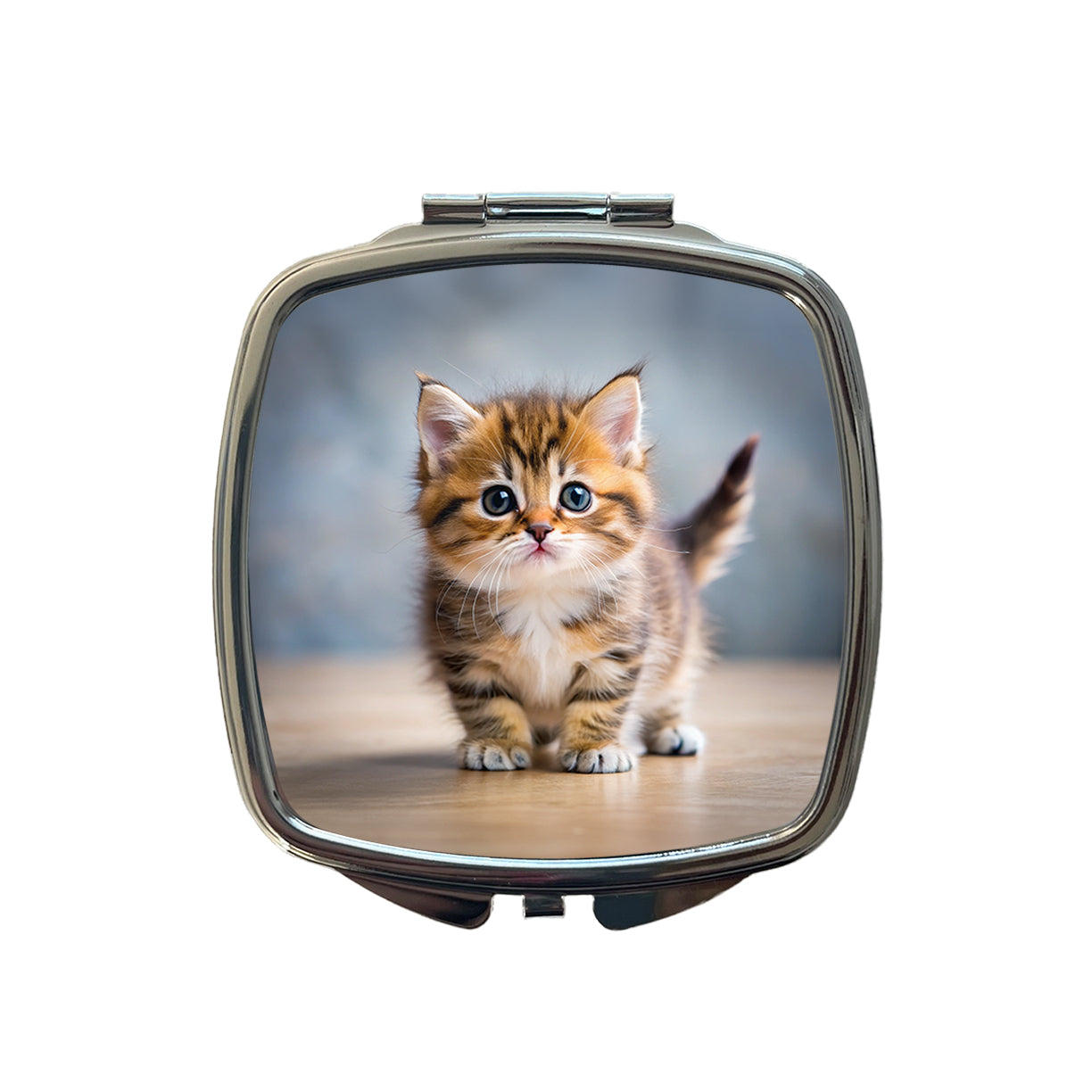 Munchkin Cat Kitten Photo Small Travel Purse Handbag Pocket Makeup Compact Mirror