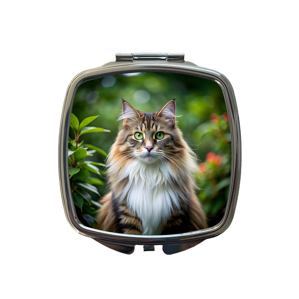 Norwegian Forest Cat Photo Small Travel Purse Handbag Pocket Makeup Compact Mirror