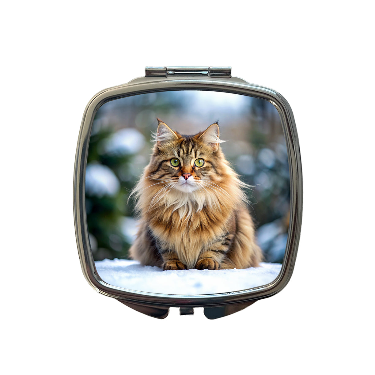 Siberian Cat Photo Small Travel Purse Handbag Pocket Makeup Compact Mirror