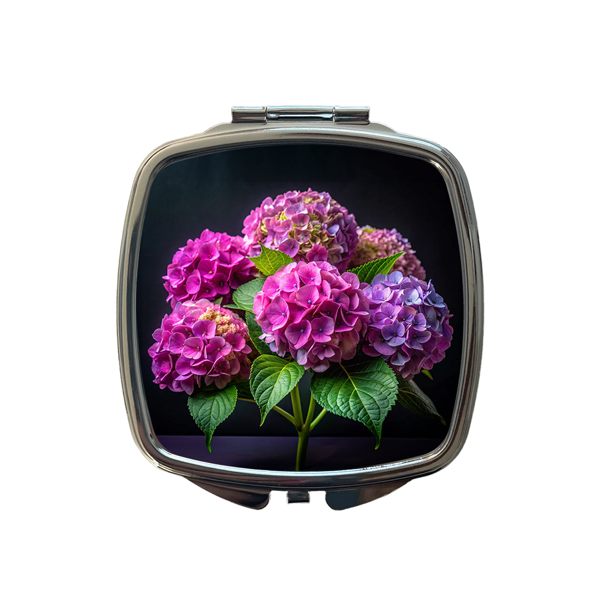 Hydrangea Flowers Photo Small Travel Purse Handbag Pocket Makeup Compact Mirror
