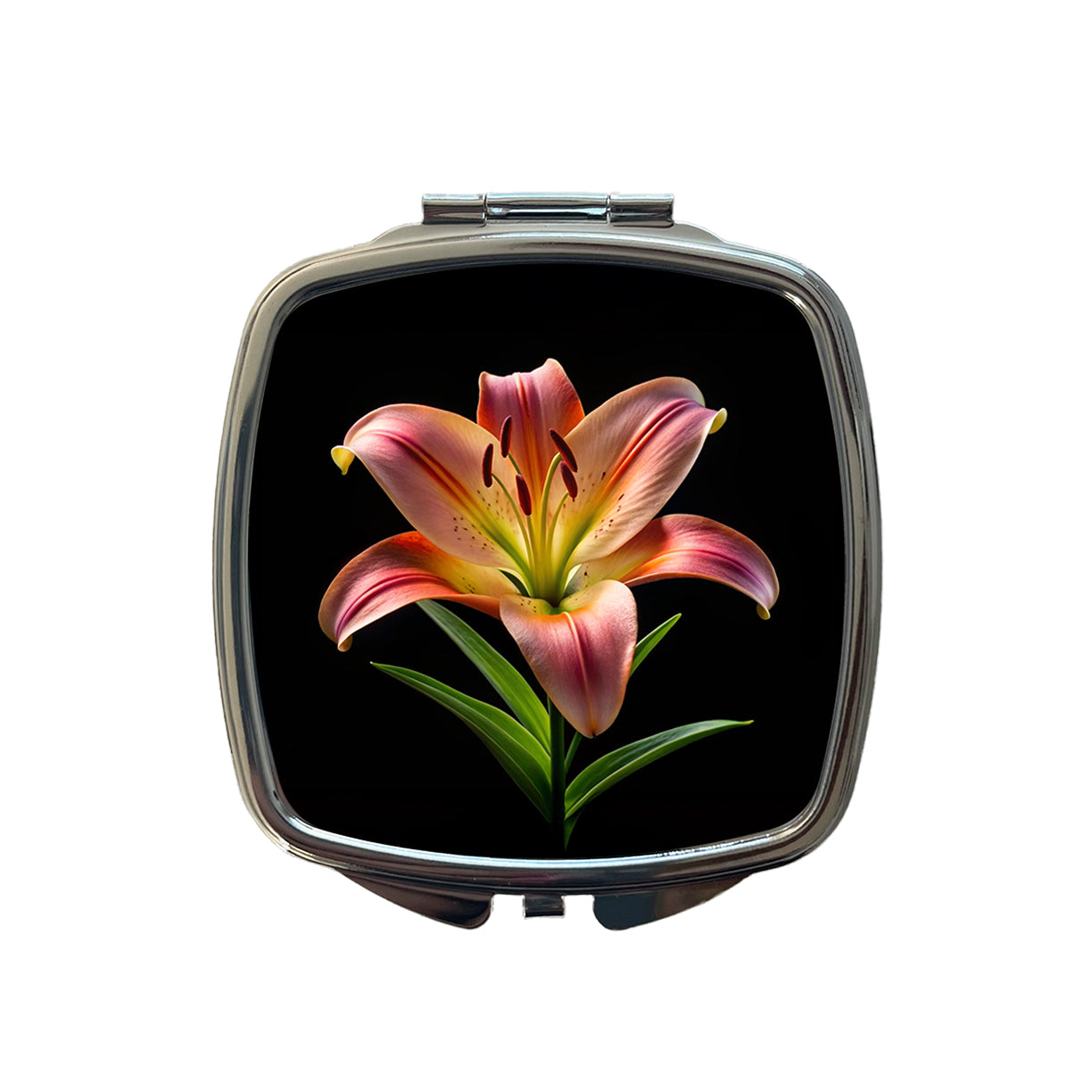 Lily Flower Photo Small Travel Purse Handbag Pocket Makeup Compact Mirror