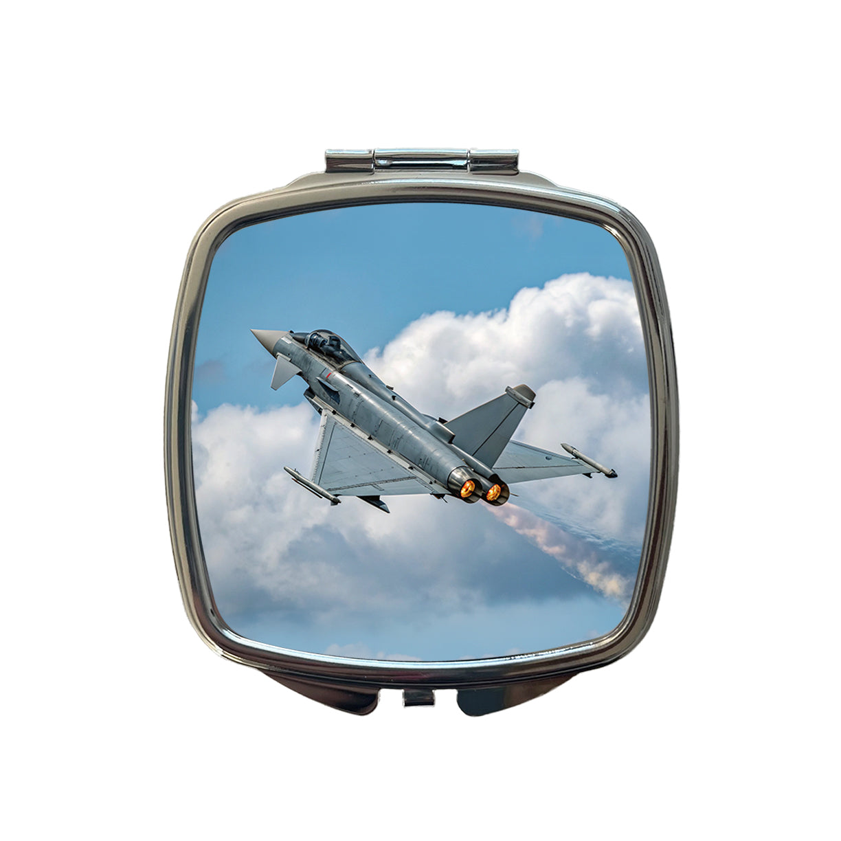 Eurofighter Typhoon Fighter Jet Plane Small Travel Purse Handbag Pocket Makeup Compact Mirror