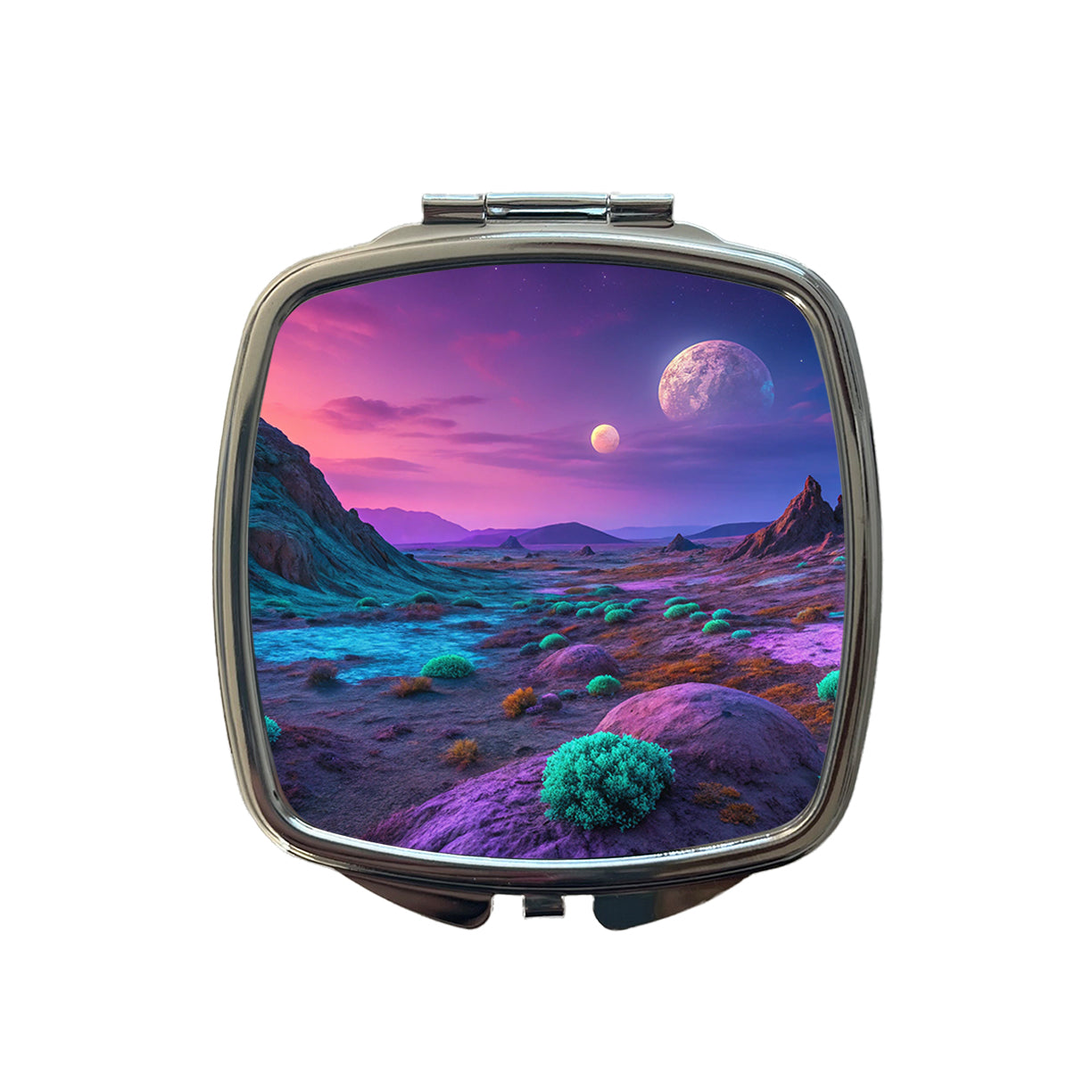 Alien Planet Surface Beautiful Small Travel Purse Handbag Pocket Makeup Compact Mirror