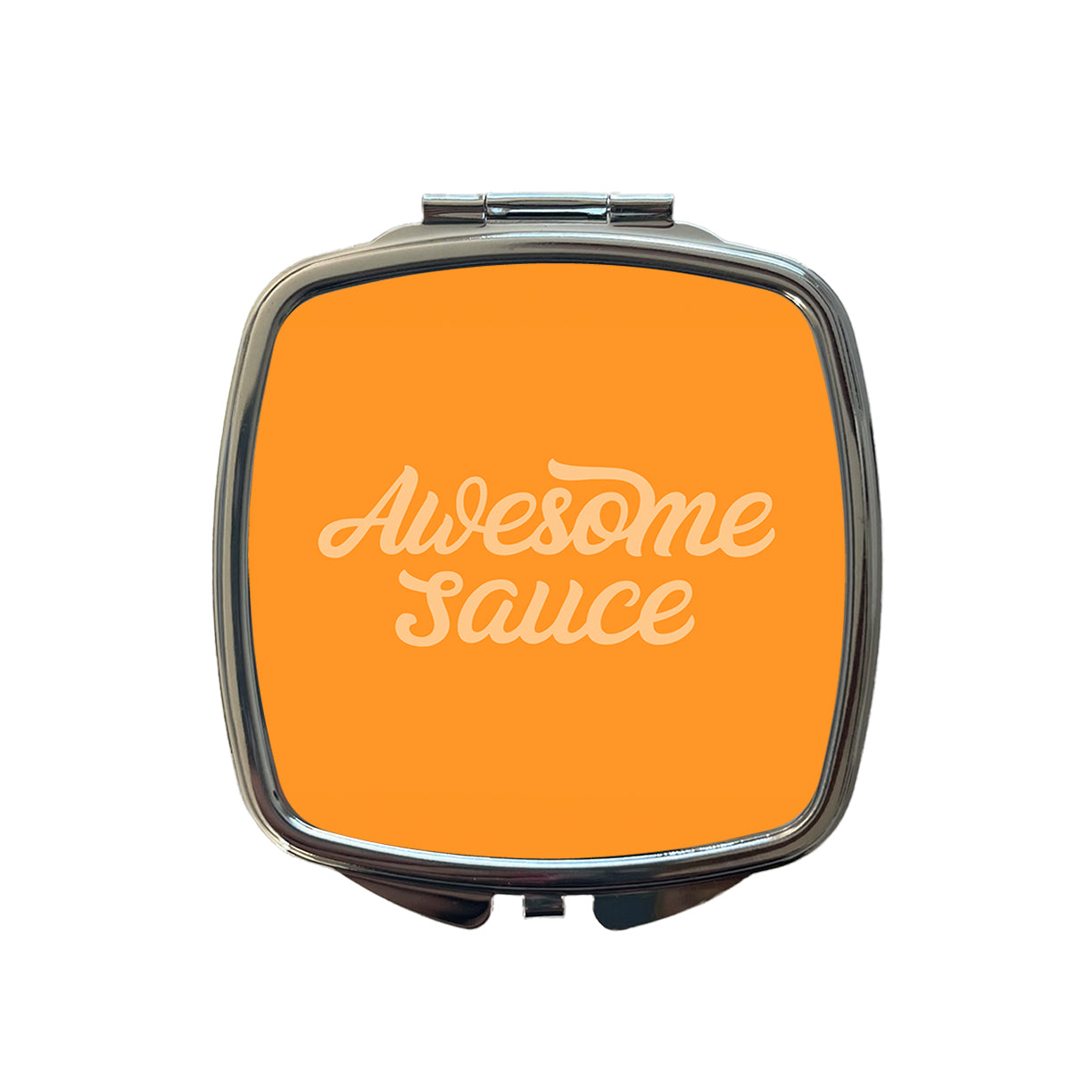 Awesome Sauce Orange Small Travel Purse Handbag Pocket Makeup Compact Mirror