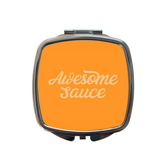 Awesome Sauce Orange Small Travel Purse Handbag Pocket Makeup Compact Mirror