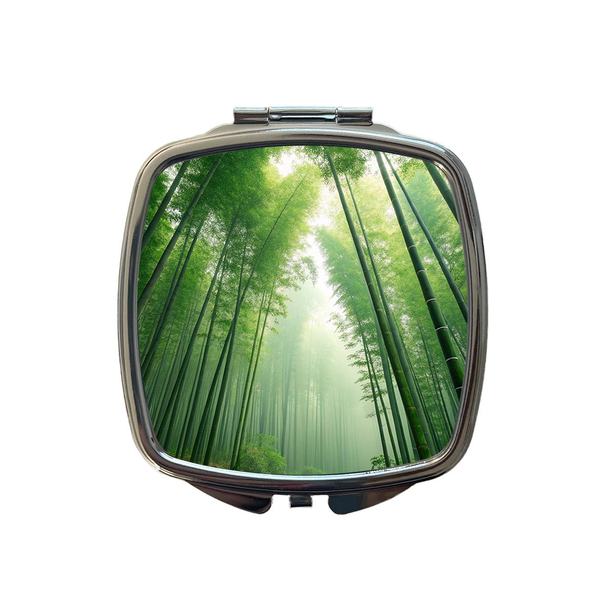 Bamboo Grove Forest Beautiful Small Travel Purse Handbag Pocket Makeup Compact Mirror
