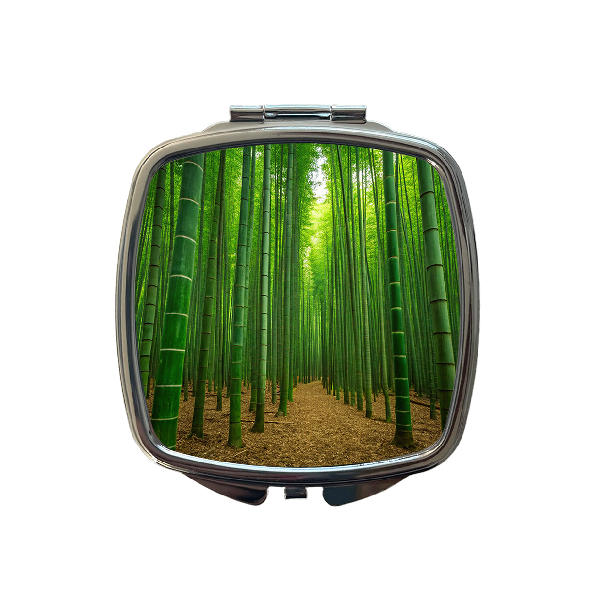 Bamboo Grove Forest Small Travel Purse Handbag Pocket Makeup Compact Mirror