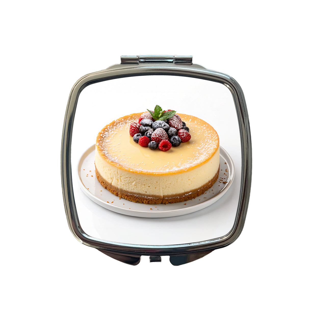 Cheesecake Berries Small Travel Purse Handbag Pocket Makeup Compact Mirror