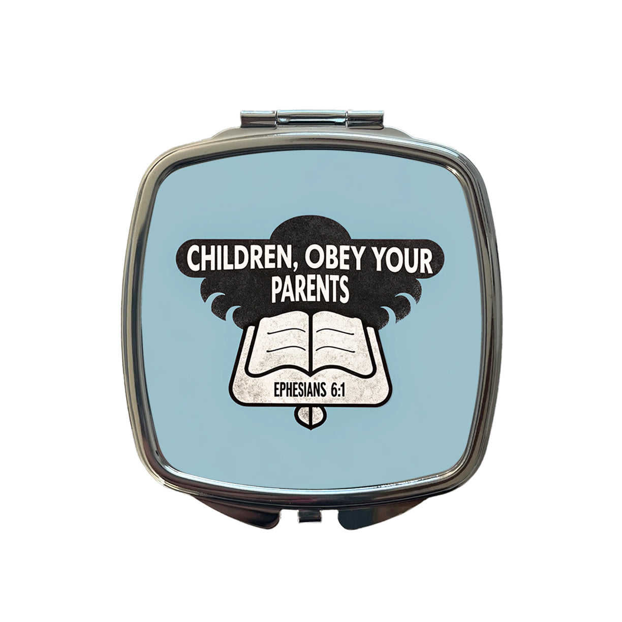 Children Obey Your Parents Ephesians Bible Verse Small Travel Purse Handbag Pocket Makeup Compact Mirror