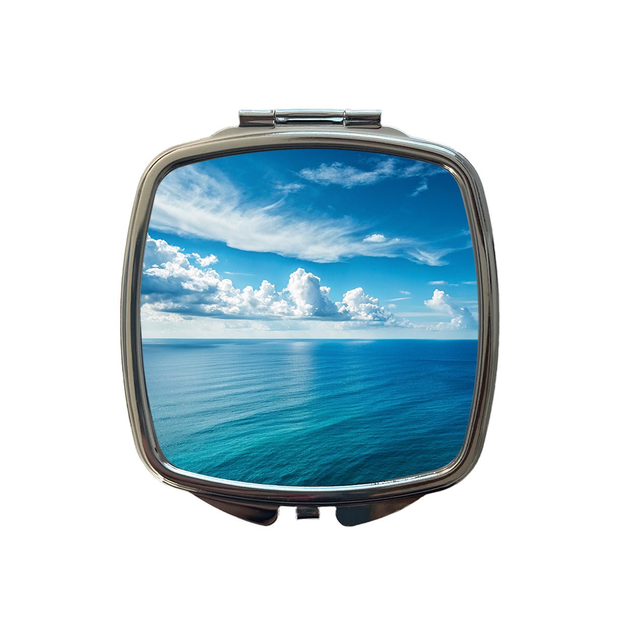 Clean View Just Sea Sky Ocean Small Travel Purse Handbag Pocket Makeup Compact Mirror