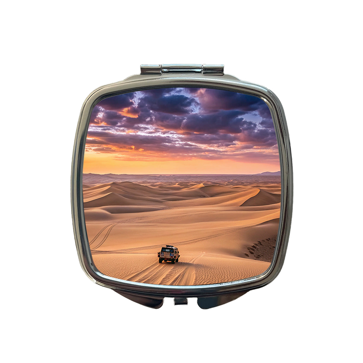 Desert Safari Sand Dunes Small Travel Purse Handbag Pocket Makeup Compact Mirror