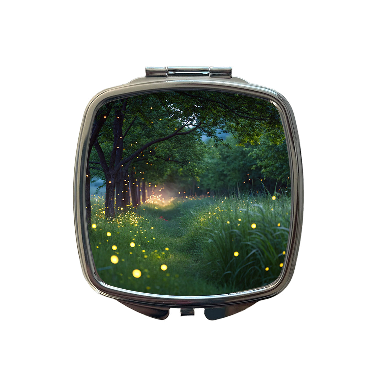 Fireflies In Nature Small Travel Purse Handbag Pocket Makeup Compact Mirror