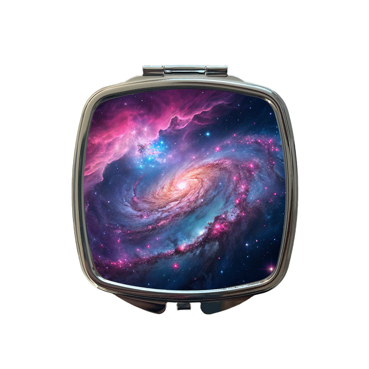 Galaxy Nebula Outer Space Colorful Small Travel Purse Handbag Pocket Makeup Compact Mirror