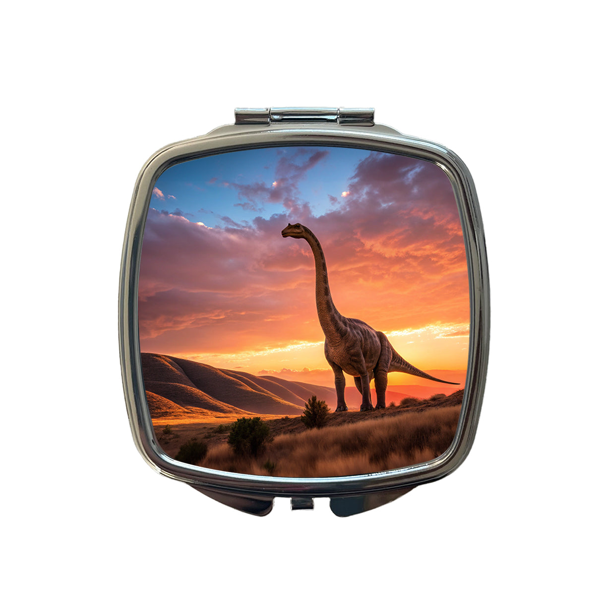 Gigantosaurus Sunset Hills Dinosaur Small Travel Purse Handbag Pocket Makeup Compact Mirror