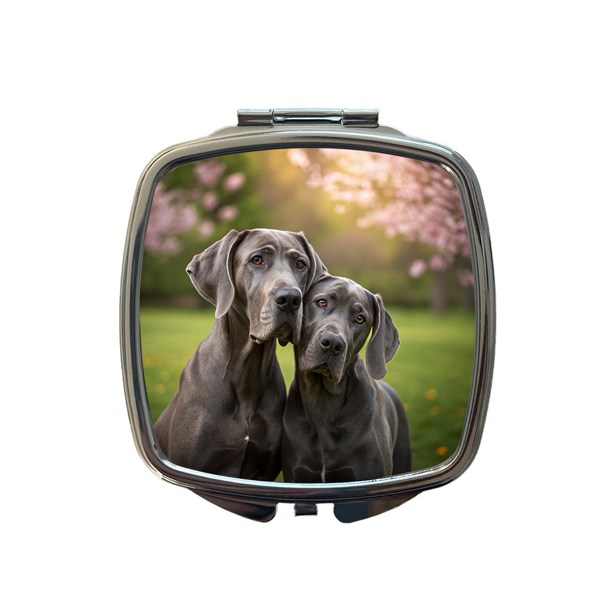 Great Danes In Love Friends Small Travel Purse Handbag Pocket Makeup Compact Mirror