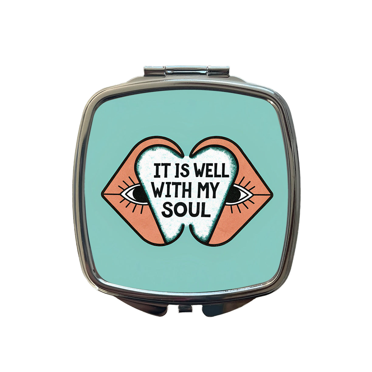 It Is Well With My Soul Bible Verse Small Travel Purse Handbag Pocket Makeup Compact Mirror