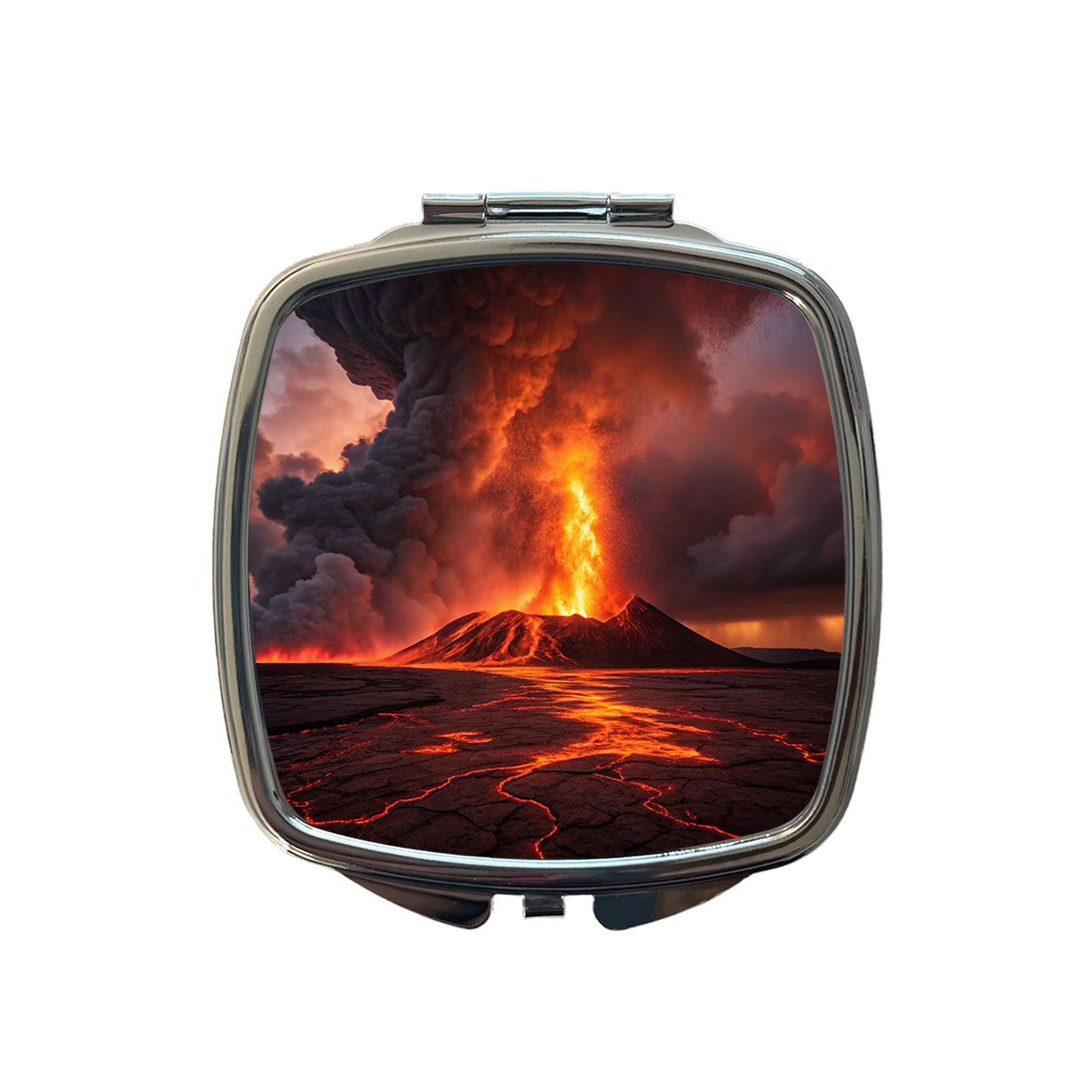 Kilauea Volcano Erupting Hawaii Small Travel Purse Handbag Pocket Makeup Compact Mirror