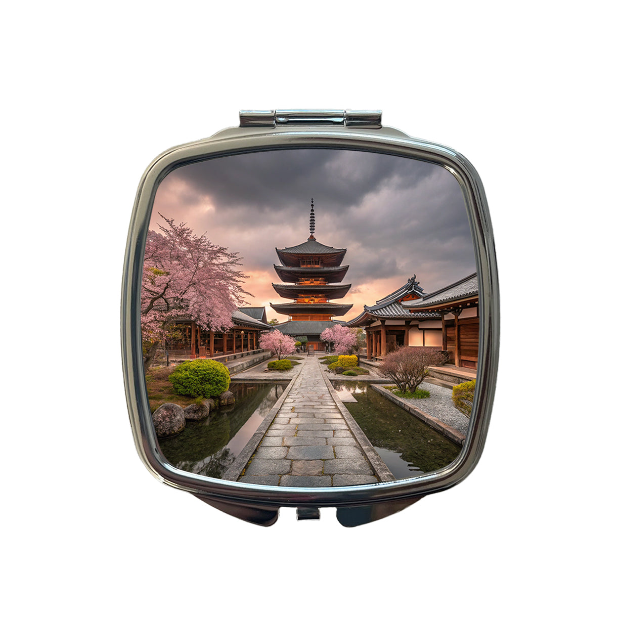 Kyoto Japan Travel Small Travel Purse Handbag Pocket Makeup Compact Mirror