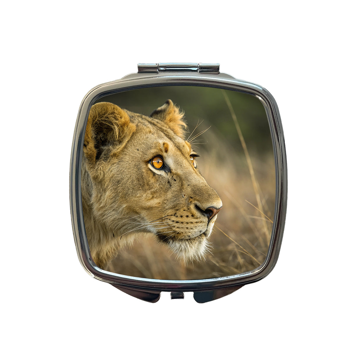 Lion Eyes Close Up Small Travel Purse Handbag Pocket Makeup Compact Mirror