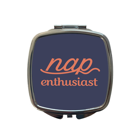 Nap Enthusiast Funny Small Travel Purse Handbag Pocket Makeup Compact Mirror