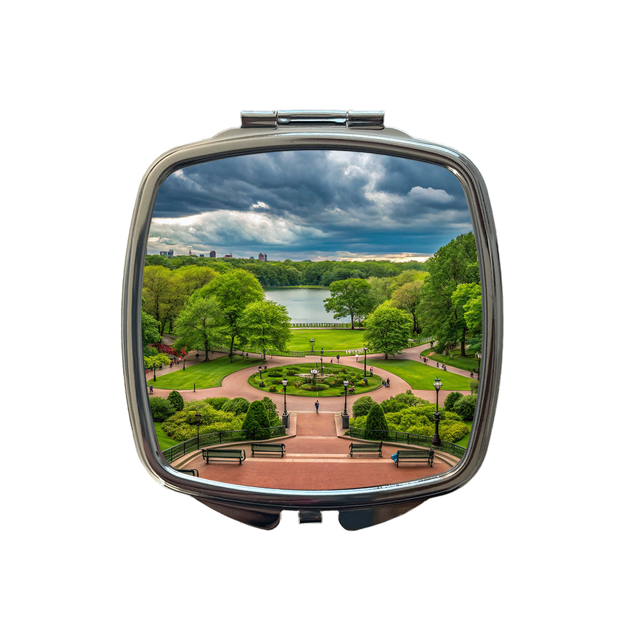 New York City NYC Central Park Small Travel Purse Handbag Pocket Makeup Compact Mirror
