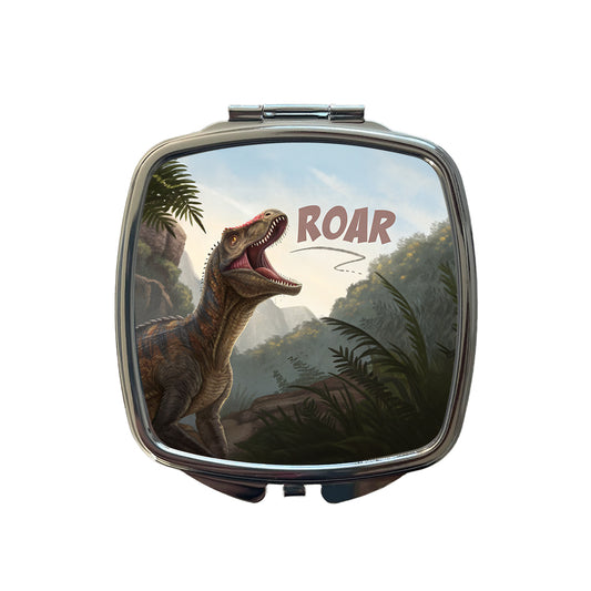 Pachycephalosaurus Roar Dinosaur Small Travel Purse Handbag Pocket Makeup Compact Mirror