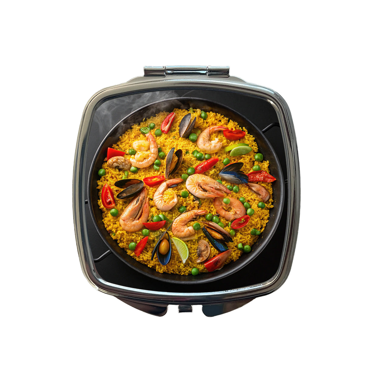 Paella Spanish Rice Dish Small Travel Purse Handbag Pocket Makeup Compact Mirror