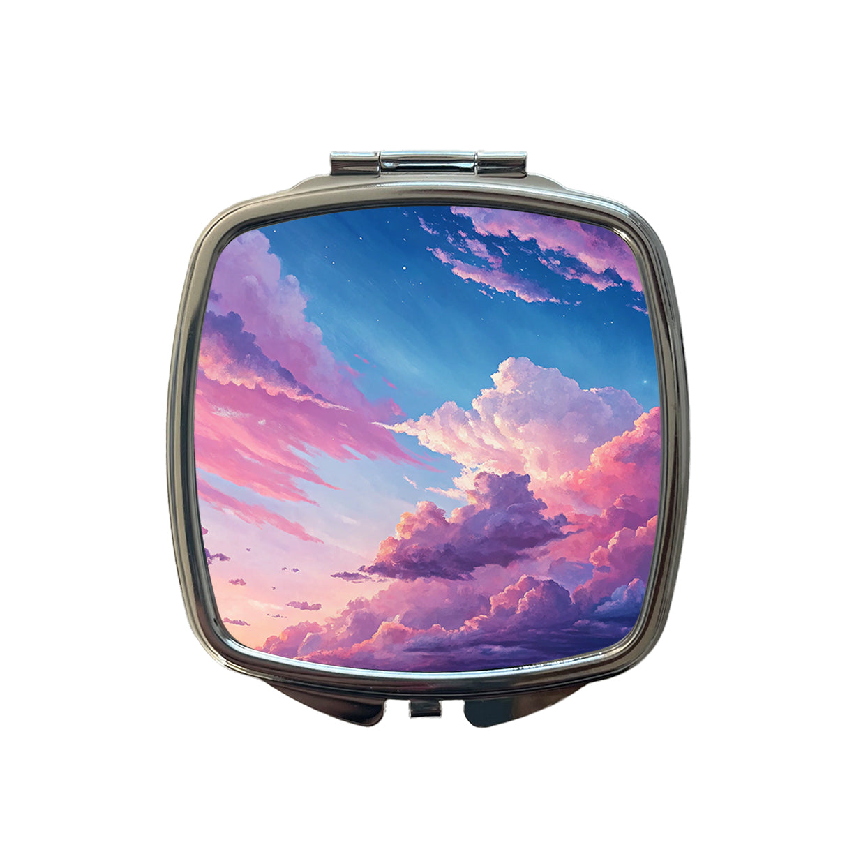 Painterly Sky Anime Small Travel Purse Handbag Pocket Makeup Compact Mirror