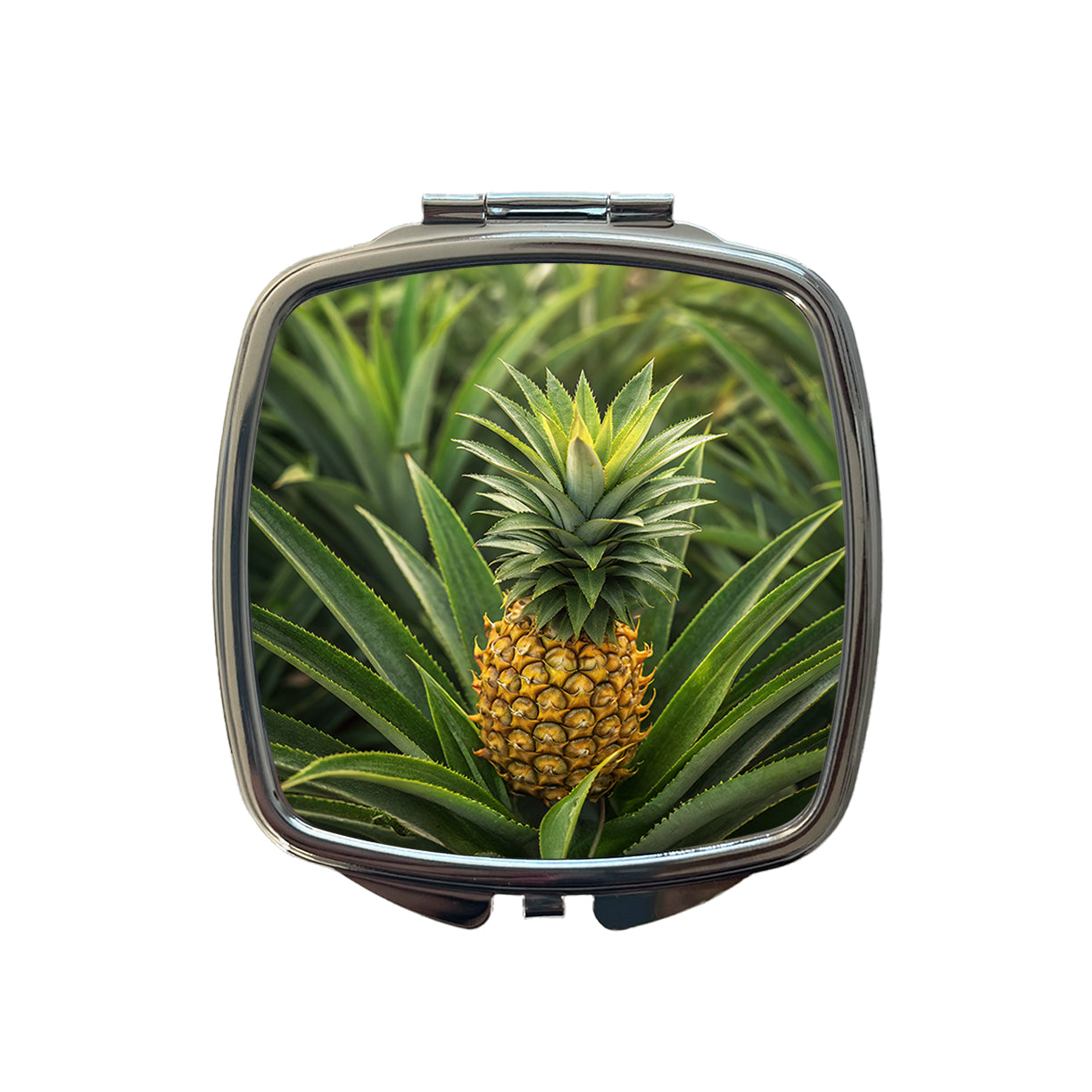 Pineapple Plant Small Travel Purse Handbag Pocket Makeup Compact Mirror