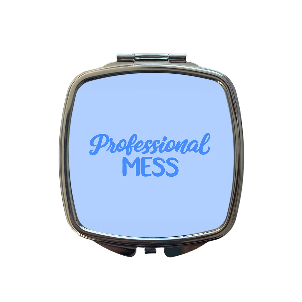 Professional Mess Funny Text Small Travel Purse Handbag Pocket Makeup Compact Mirror