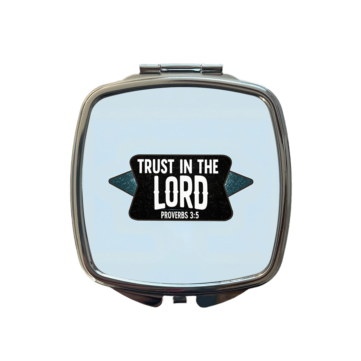 Proverbs Trust In The Lord Bible Verse Small Travel Purse Handbag Pocket Makeup Compact Mirror