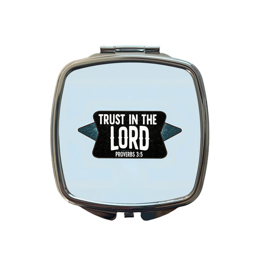 Proverbs Trust In The Lord Bible Verse Small Travel Purse Handbag Pocket Makeup Compact Mirror
