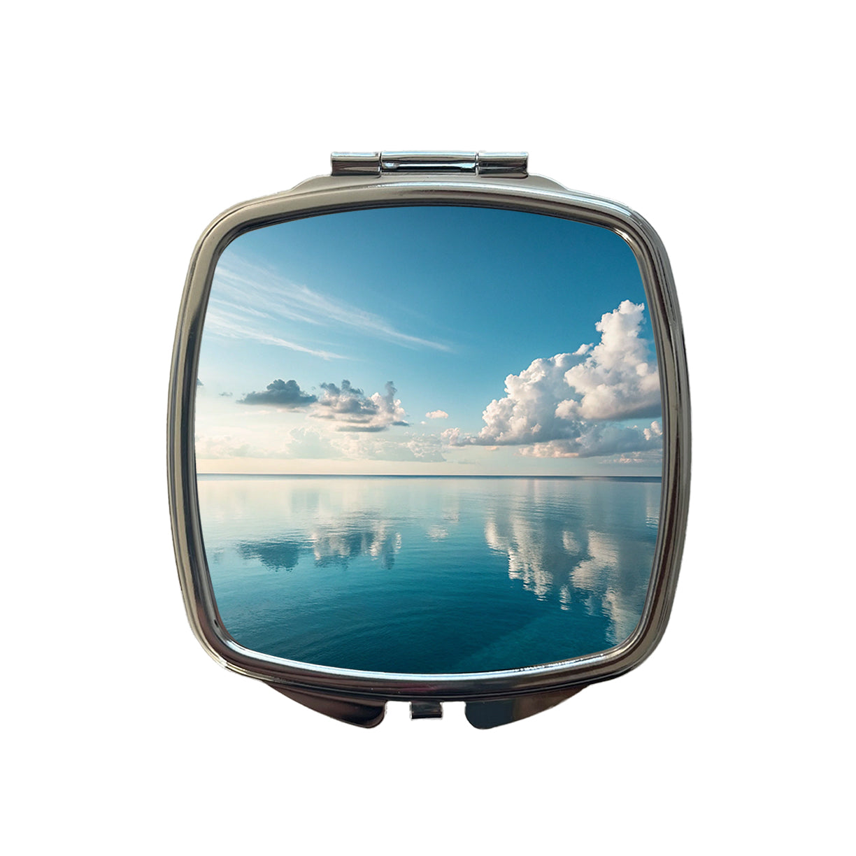 Sea And Sky Ocean Clouds Small Travel Purse Handbag Pocket Makeup Compact Mirror