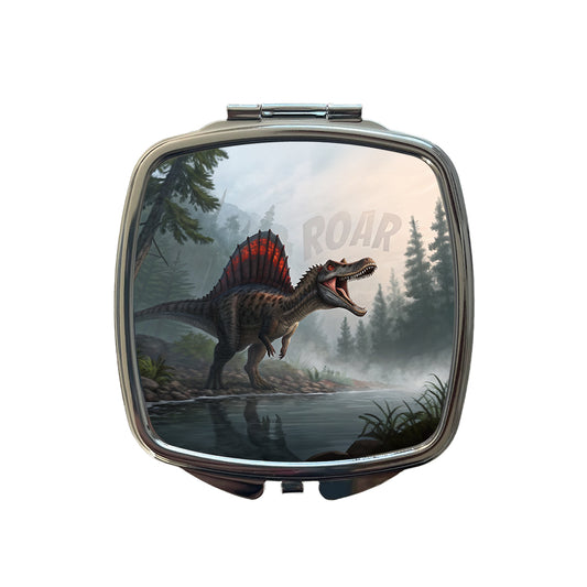 Spinosaurus Roar Dinosaur Small Travel Purse Handbag Pocket Makeup Compact Mirror