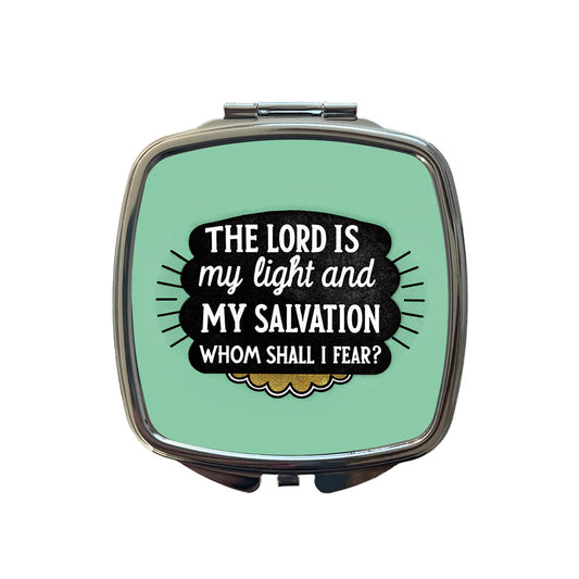 The Lord Is My Light And My Salvation Whom Shall I Fear Bible Small Travel Purse Handbag Pocket Makeup Compact Mirror