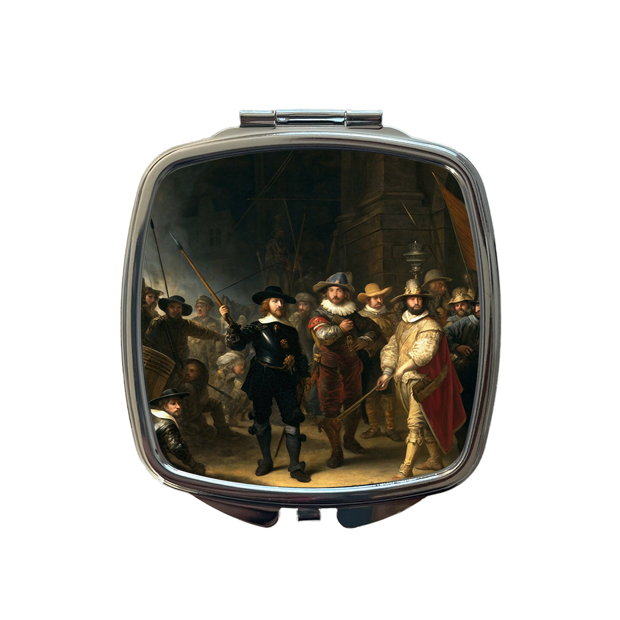 The Night Watch By Rembrandt Inspired Small Travel Purse Handbag Pocket Makeup Compact Mirror