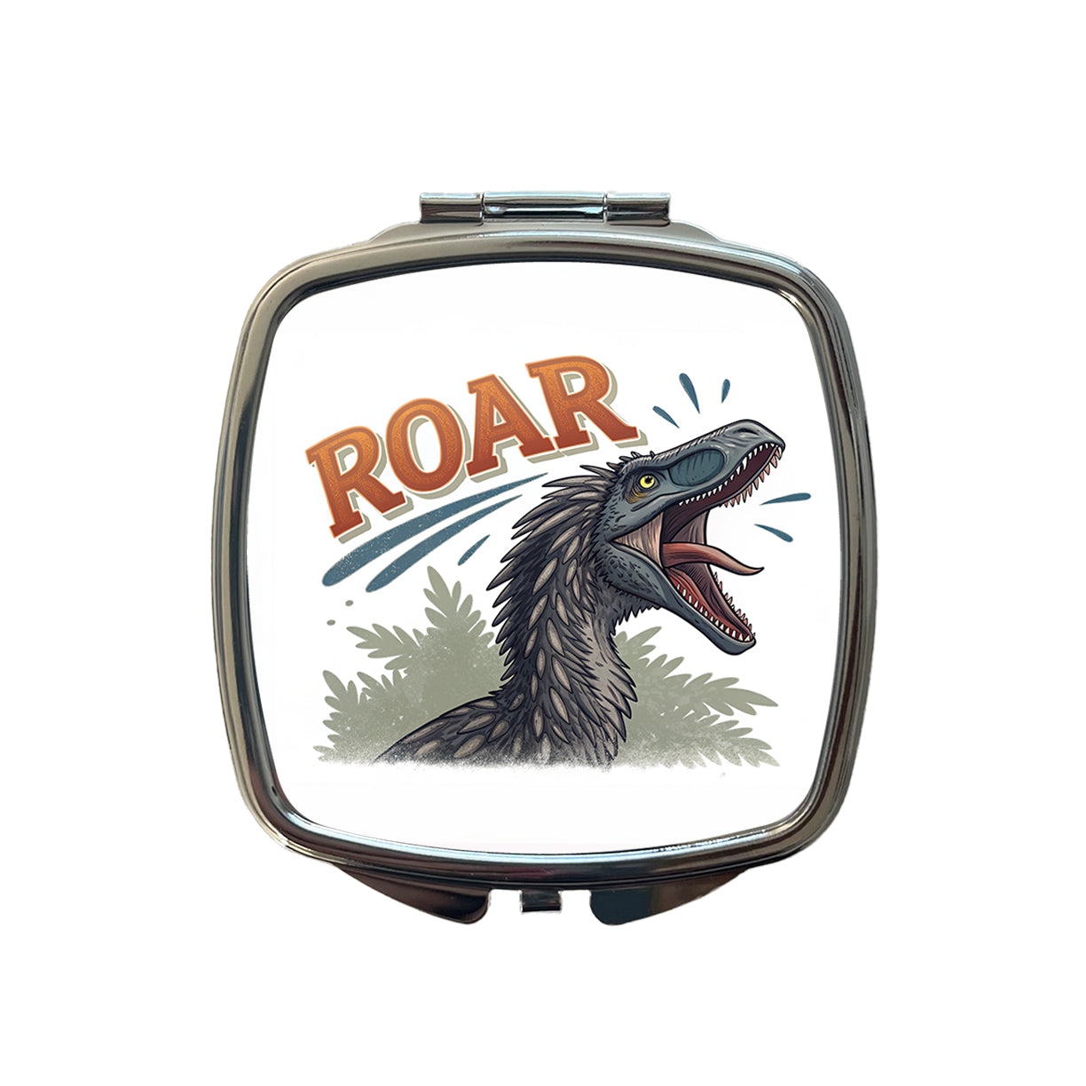 Therizinosaurus Roar Bold Dinosaur Small Travel Purse Handbag Pocket Makeup Compact Mirror