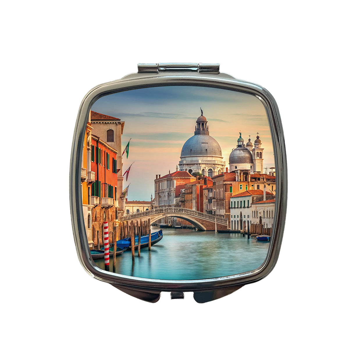 Venice Italy Canal Travel Small Travel Purse Handbag Pocket Makeup Compact Mirror
