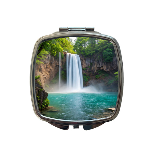 Waterfalls Stunning Small Travel Purse Handbag Pocket Makeup Compact Mirror