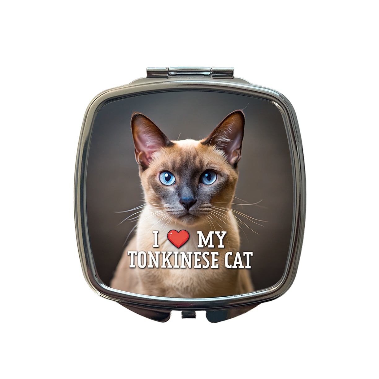 I Love My Tonkinese Cat Heart Small Travel Purse Handbag Pocket Makeup Compact Mirror